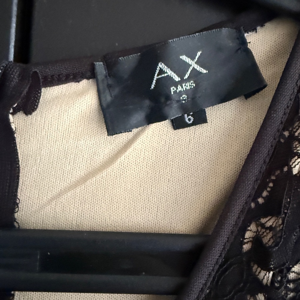 AX Paris Black and Gold Lace Mini Dress - Picture 2 of 4